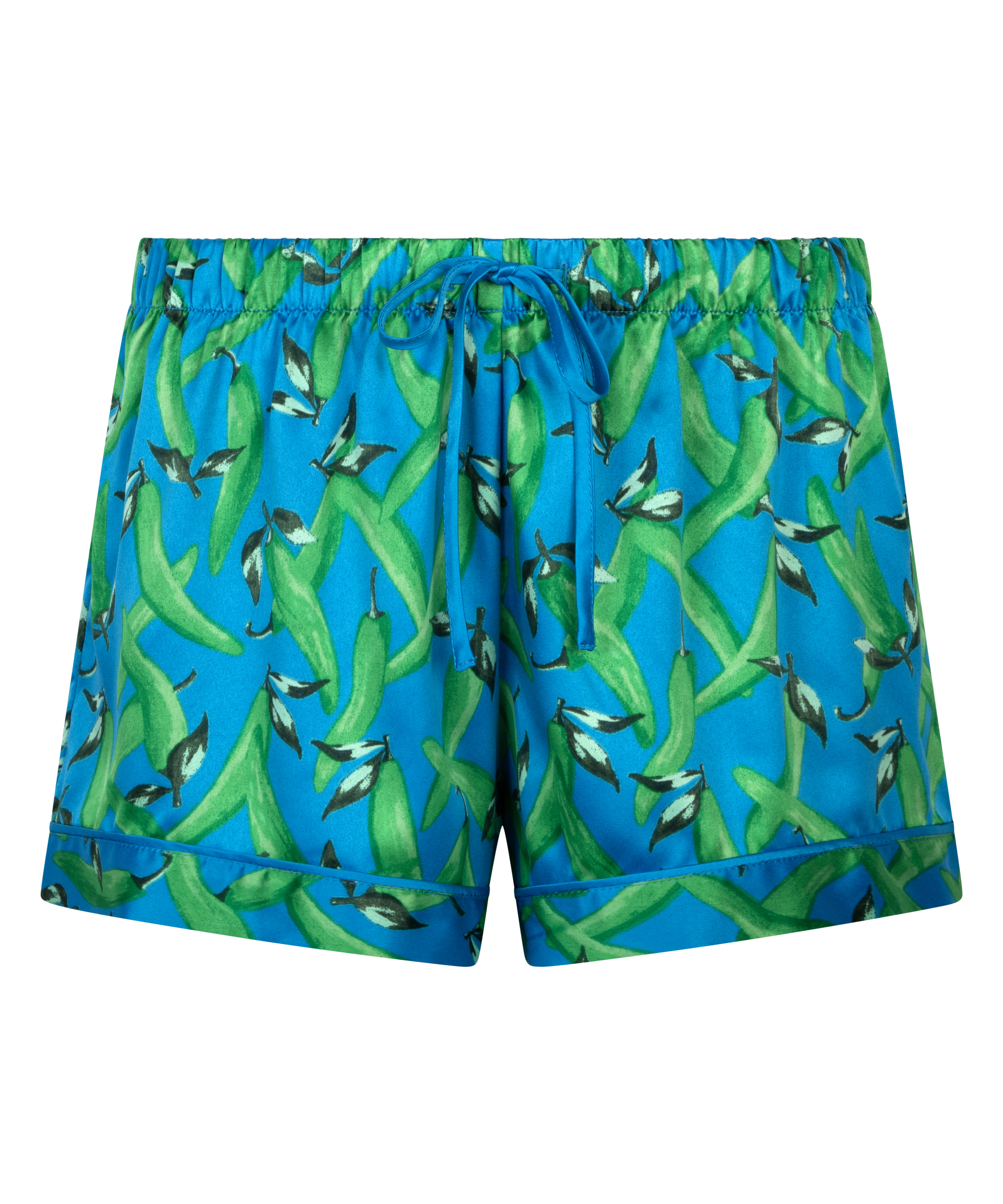 Short de pyjama Satin, Bleu, main