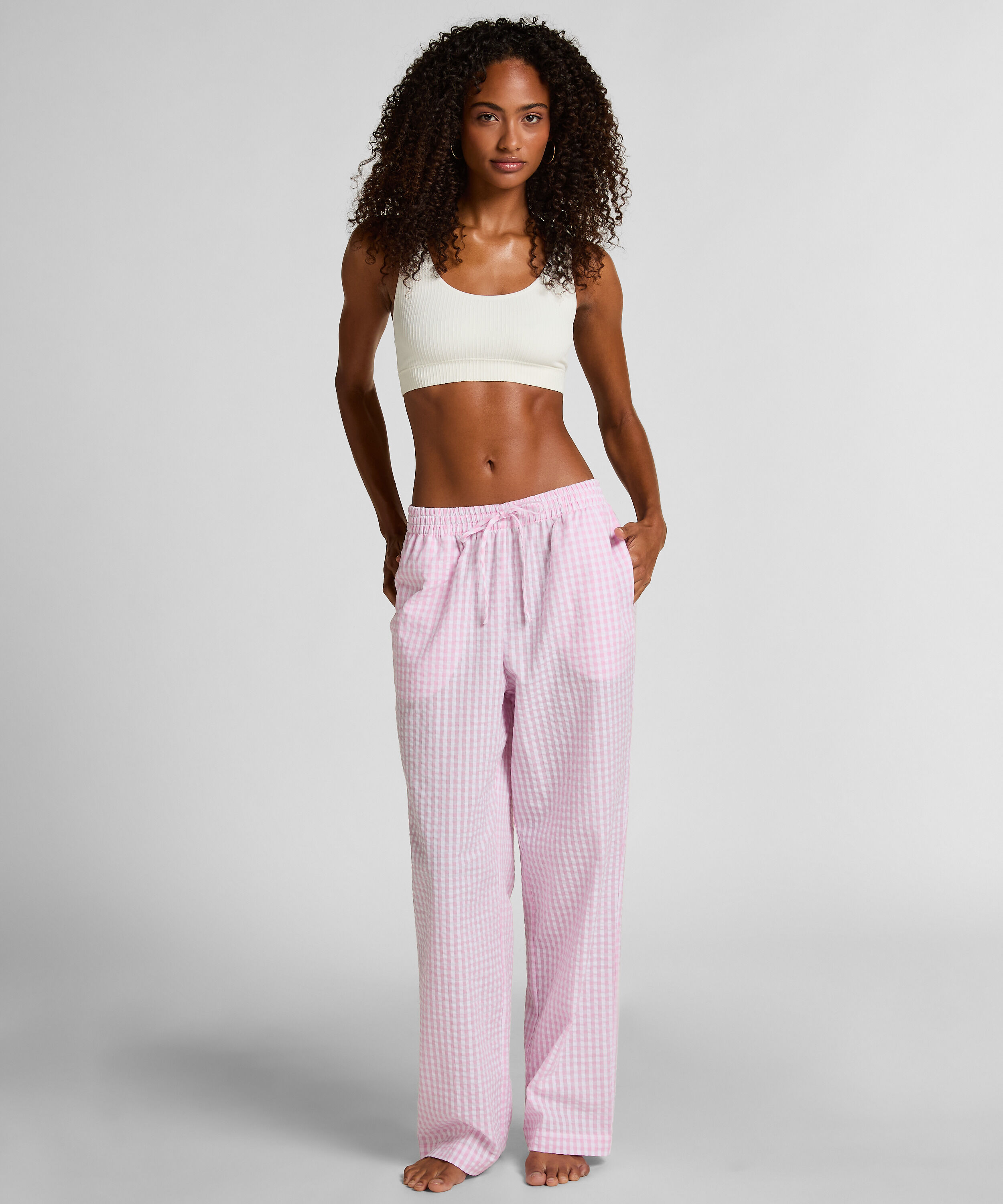 Pantalon de pyjama en Coton, Rose