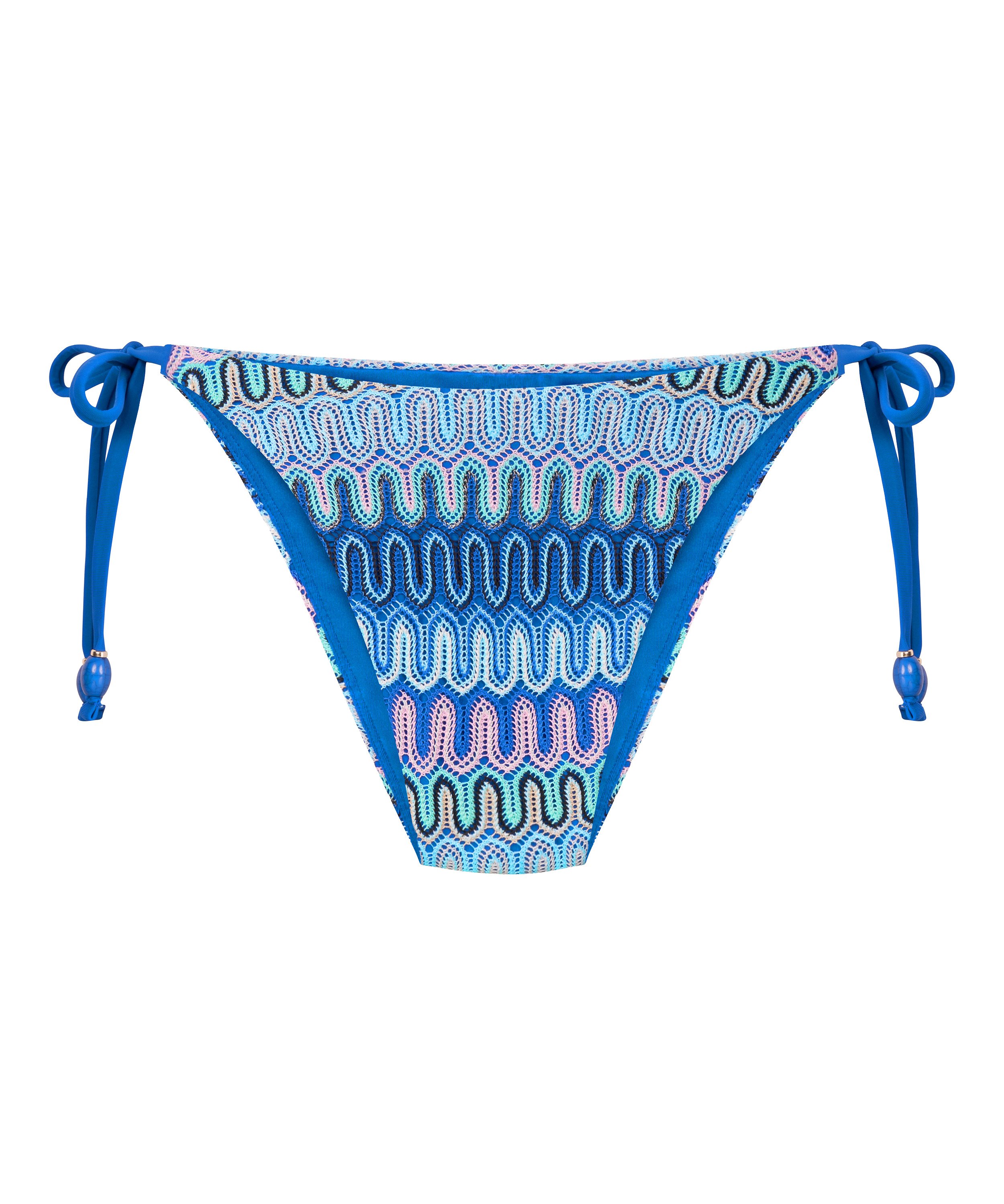 Bas de bikini à jambe haute Cali, Bleu, main