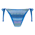 Bas de bikini à jambe haute Cali, Bleu