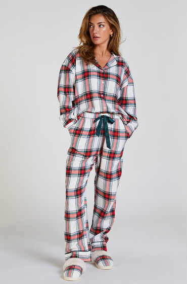 Hunkemöller Pantalon de Pyjama Flanel Blanc