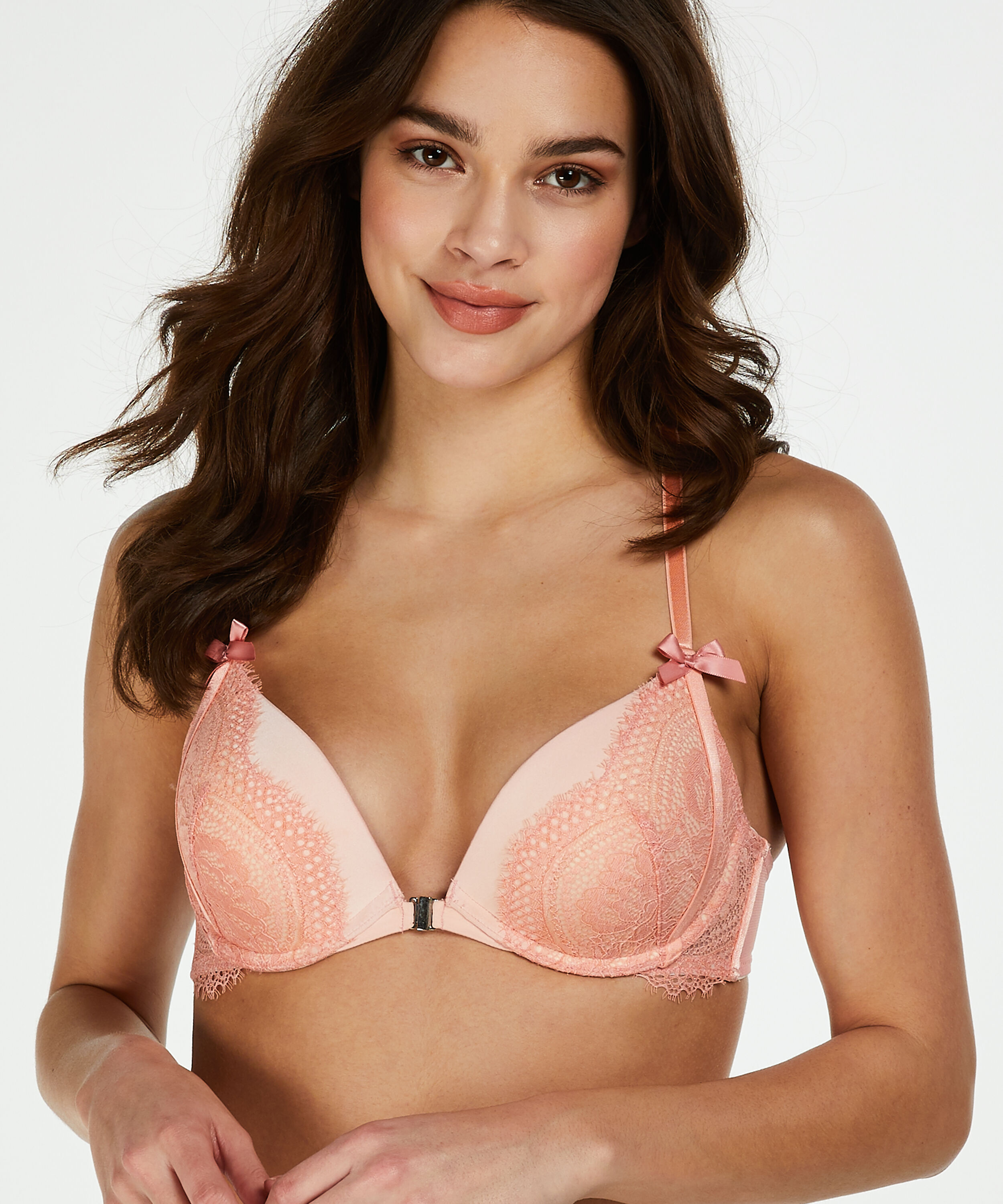 Soutien-gorge &agrave; armatures pr&eacute;form&eacute; push-up Paris, Rose