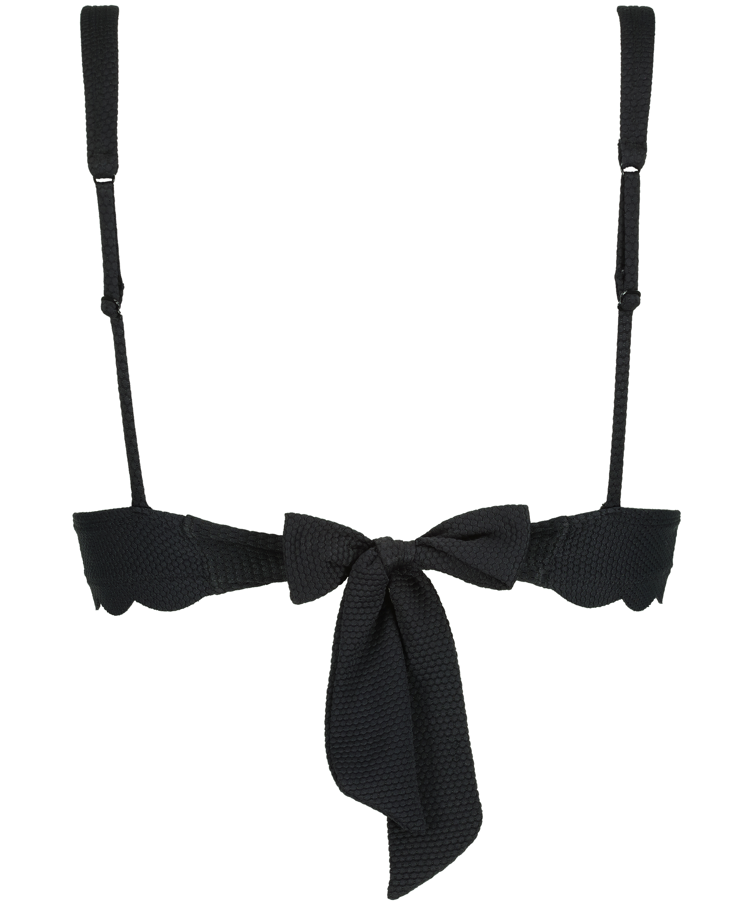 Haut de bikini Triangle Scallop, Noir, main