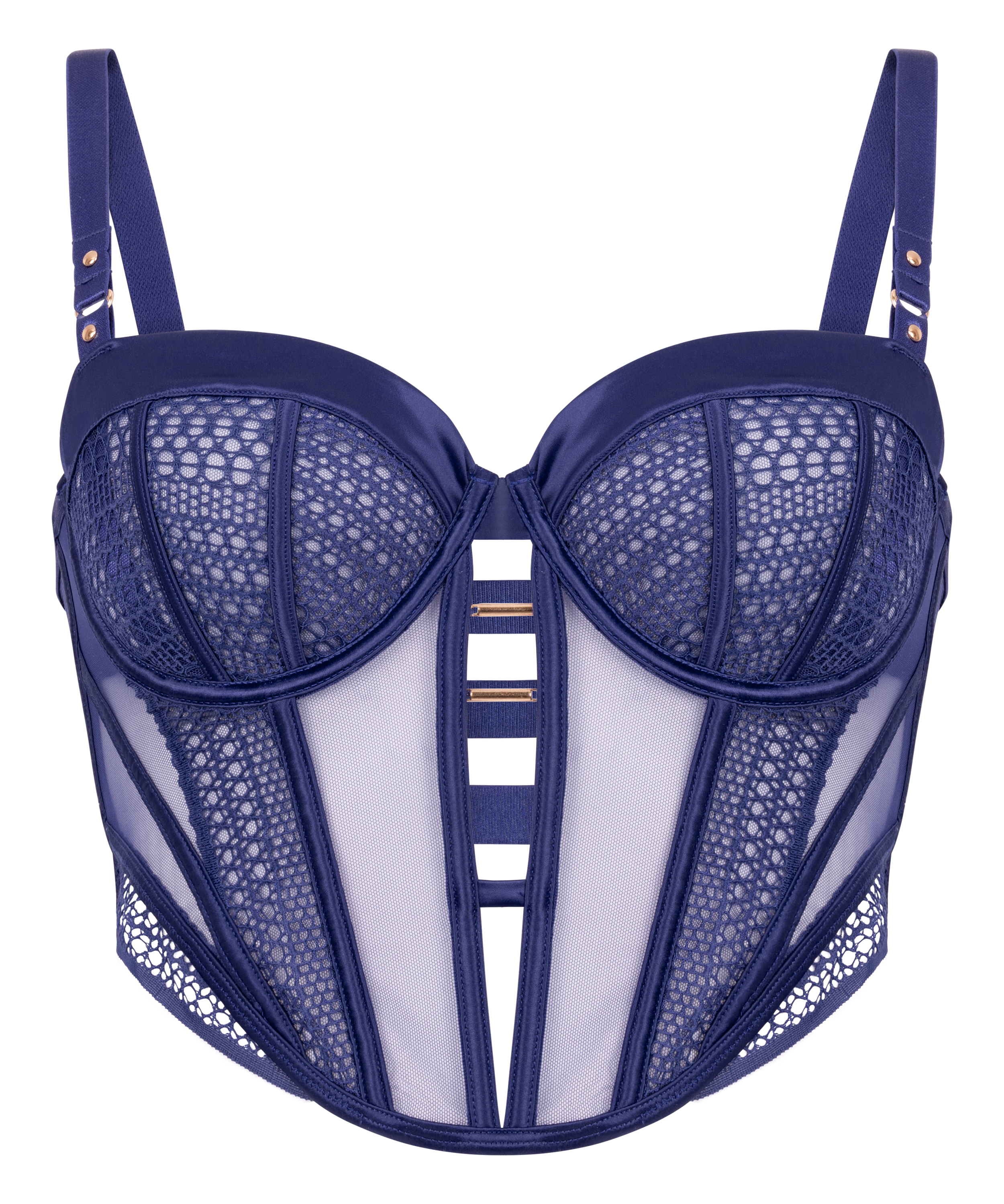 Soutien-gorge longline à armatures non rembourré Missy, Bleu, main