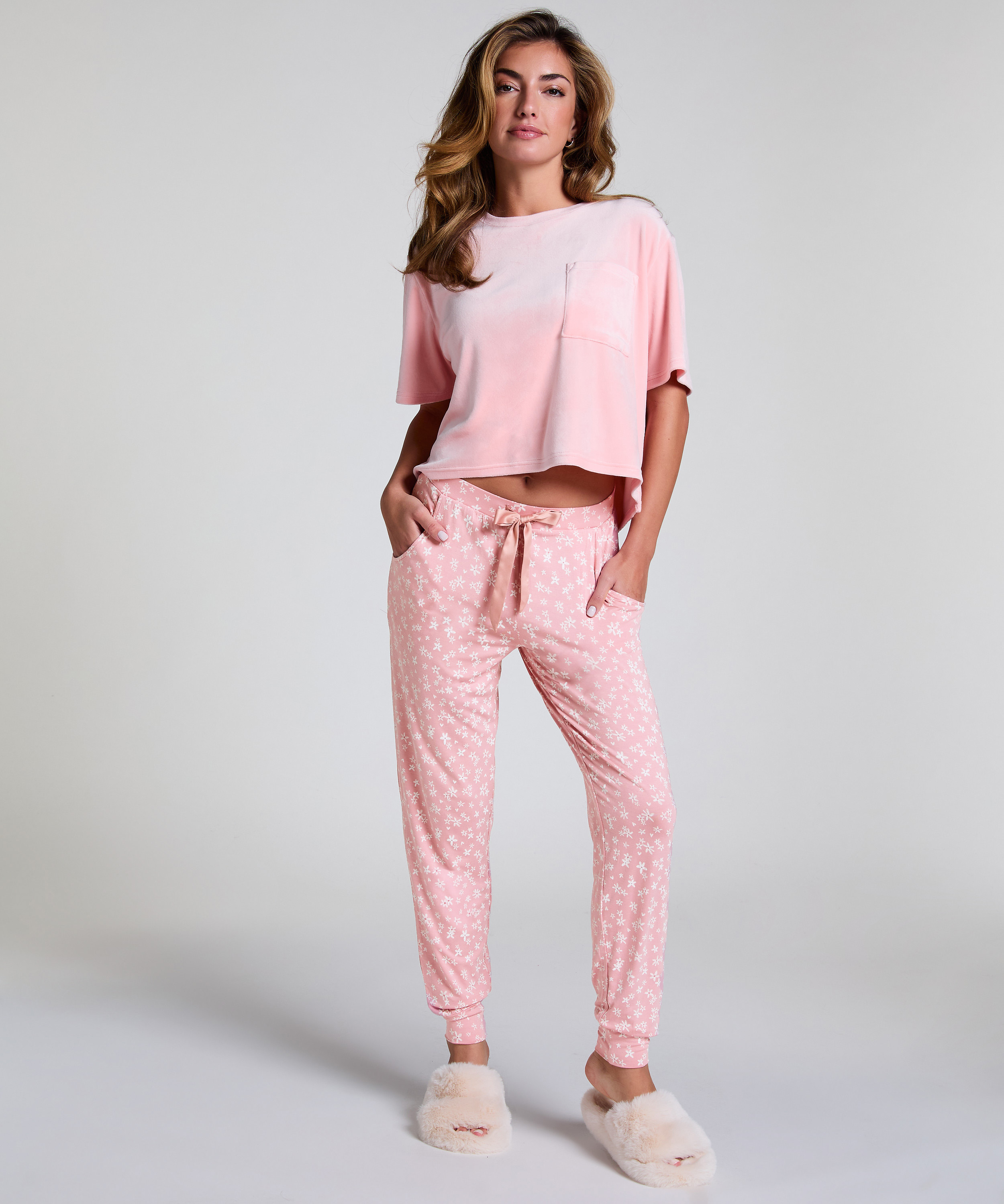 Pantalon de pyjama Jersey, Rose, main