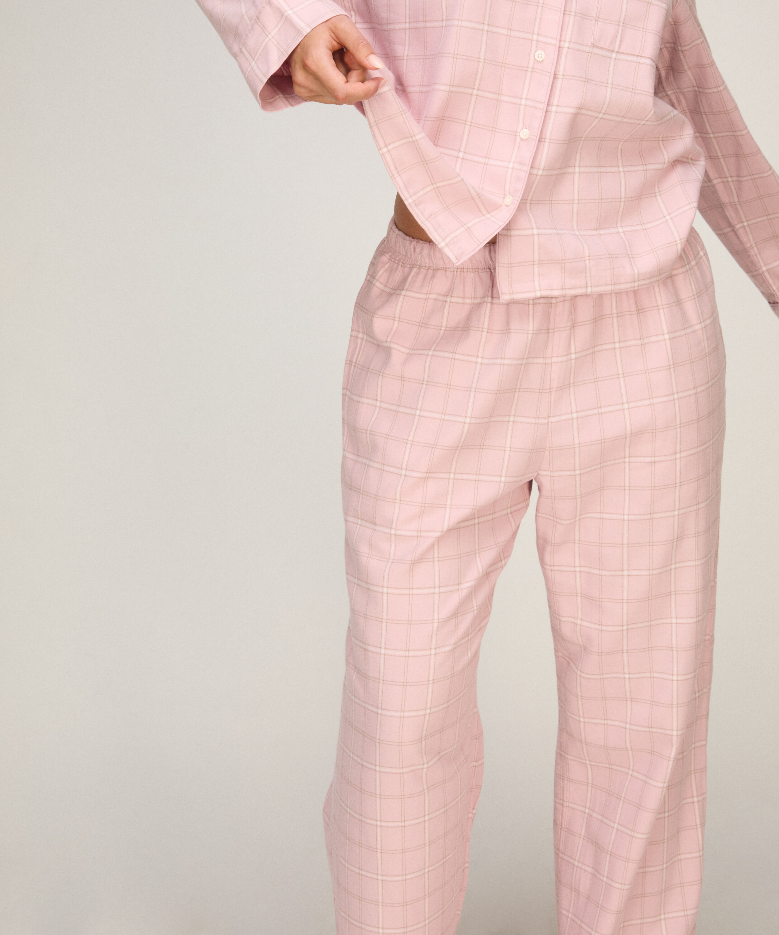 Pantalon de Pyjama à Carreaux, Rose