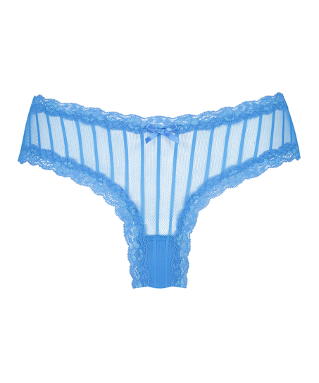 Slip brésilien V-shape Mesh, Bleu