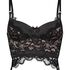 Soutien-gorge &agrave; armatures pr&eacute;form&eacute; longline Heather, Noir