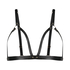 Brassière en faux cuir, Noir