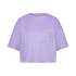 Top velours manches courtes, Violet