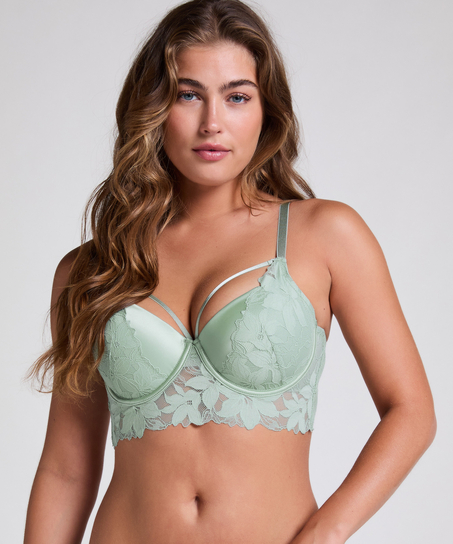 Soutien-gorge à armatures préformé longline Ingrid, Vert