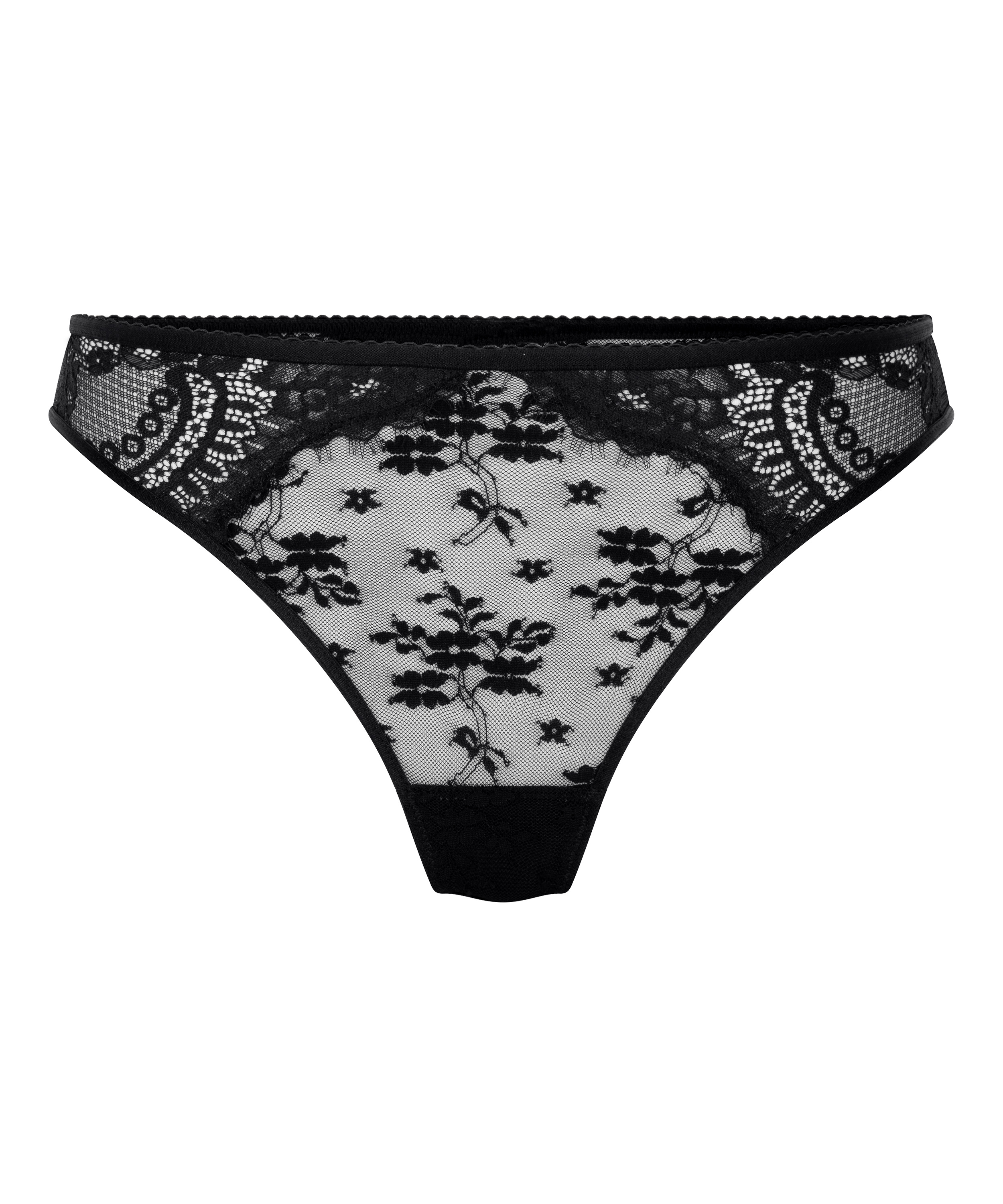 String jambe haute Lou, Noir, main