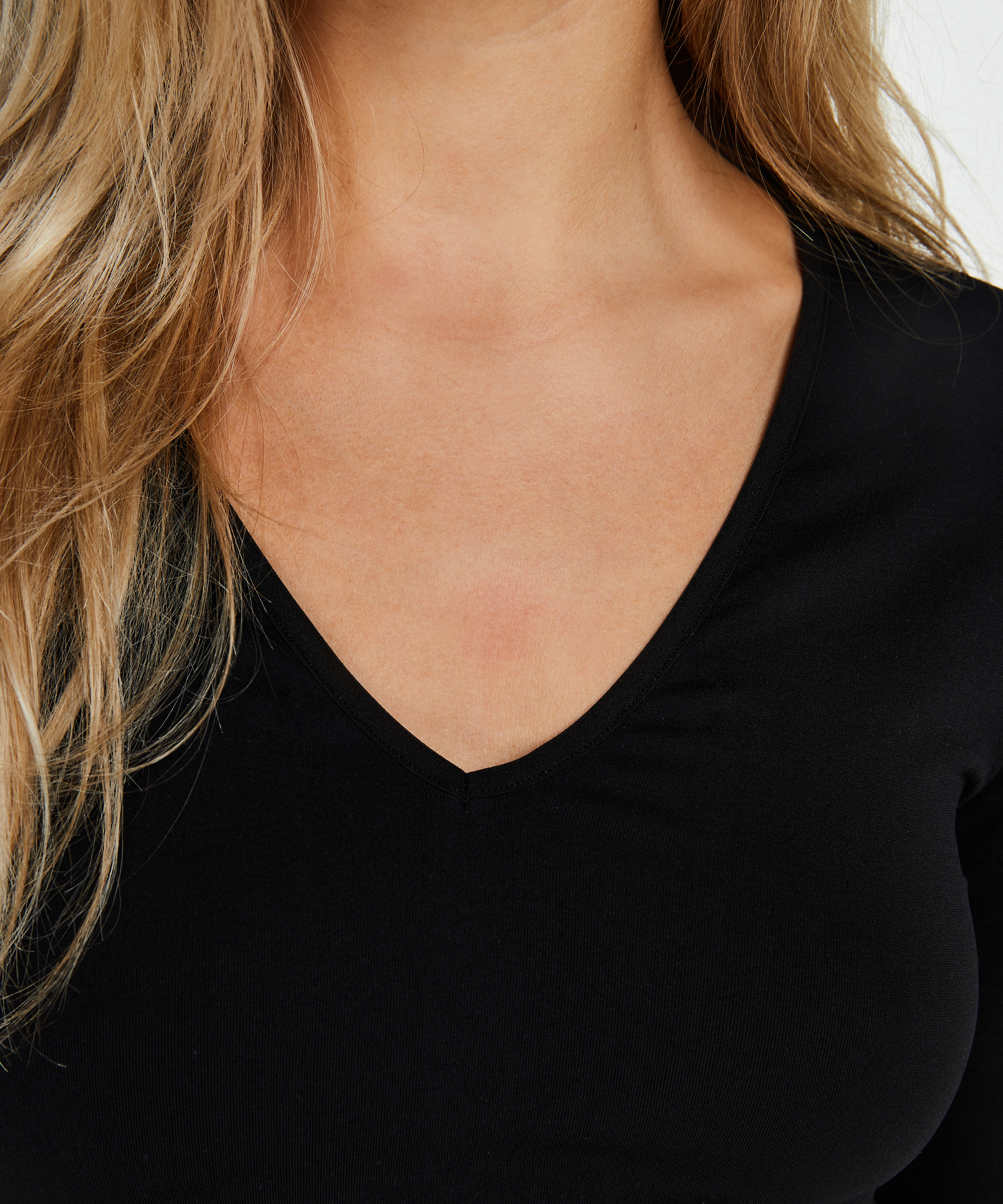 Top sans couture, Noir, main