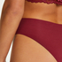 Slip brésilien invisible en coton, Rouge