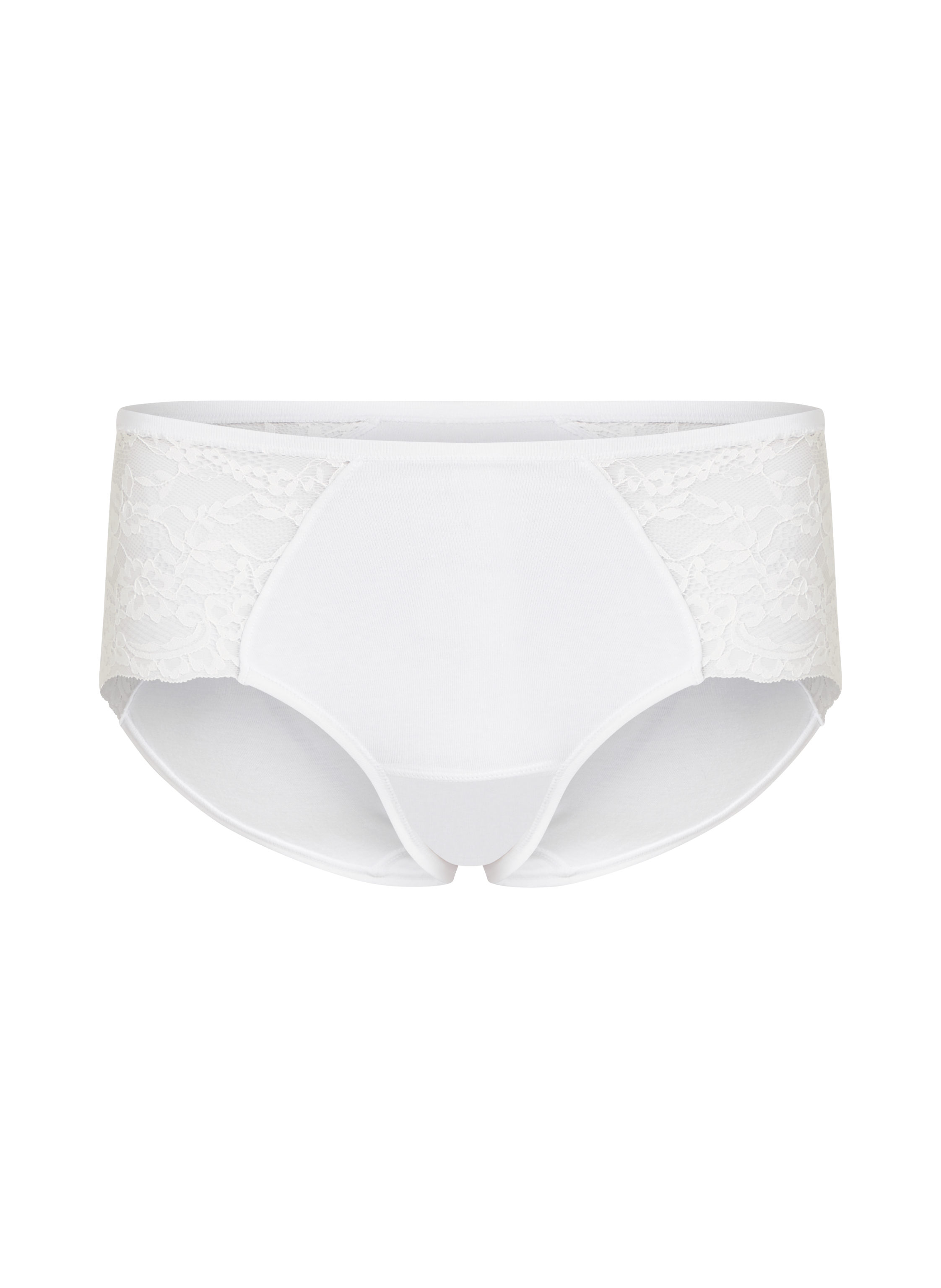 Combinaison en dentelle longueur midi, Blanc, main