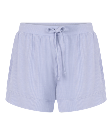 Short en jersey côtelé Essential, Bleu