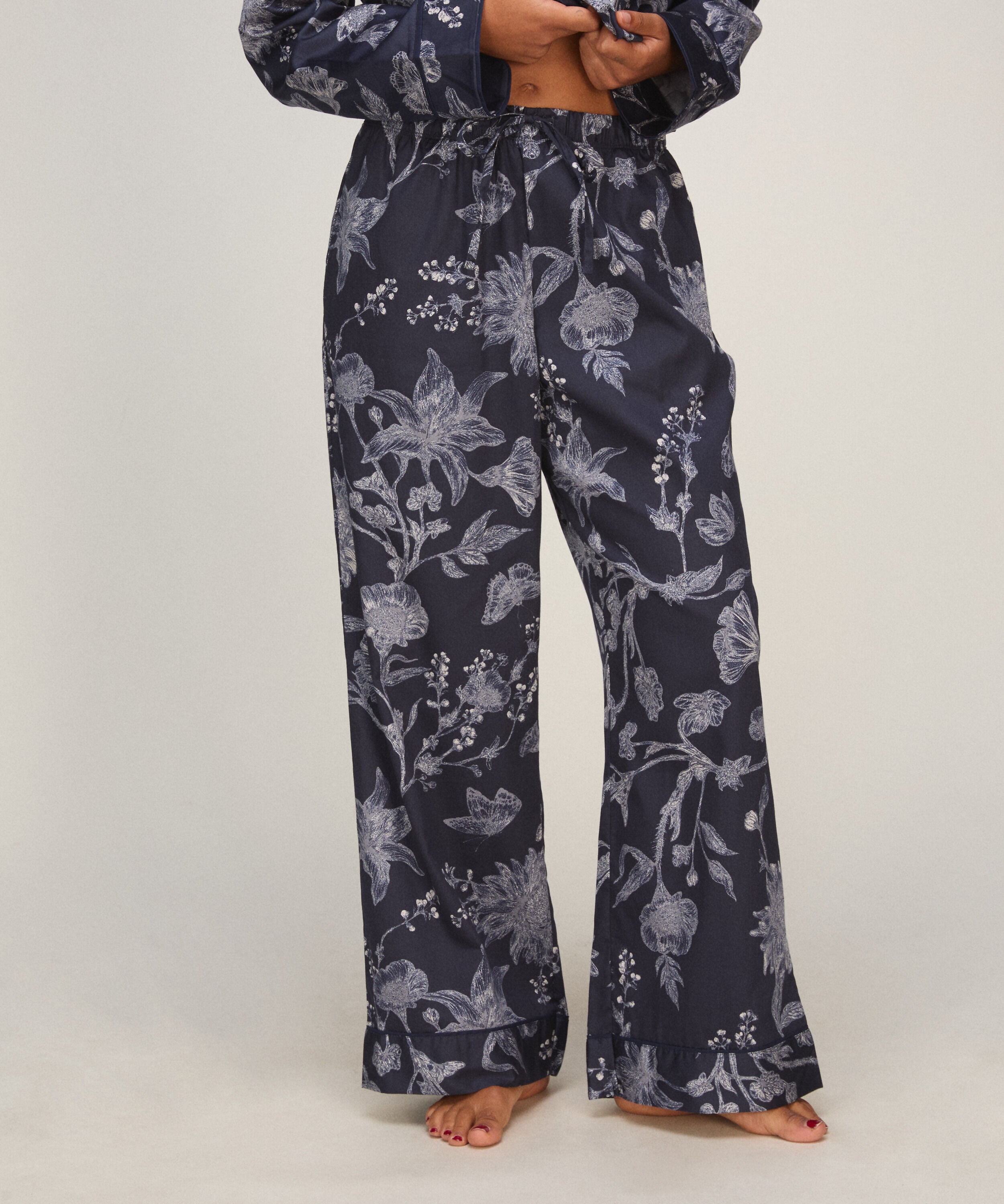 Pantalon Satiné, Bleu Pantalon Satiné, Bleu
