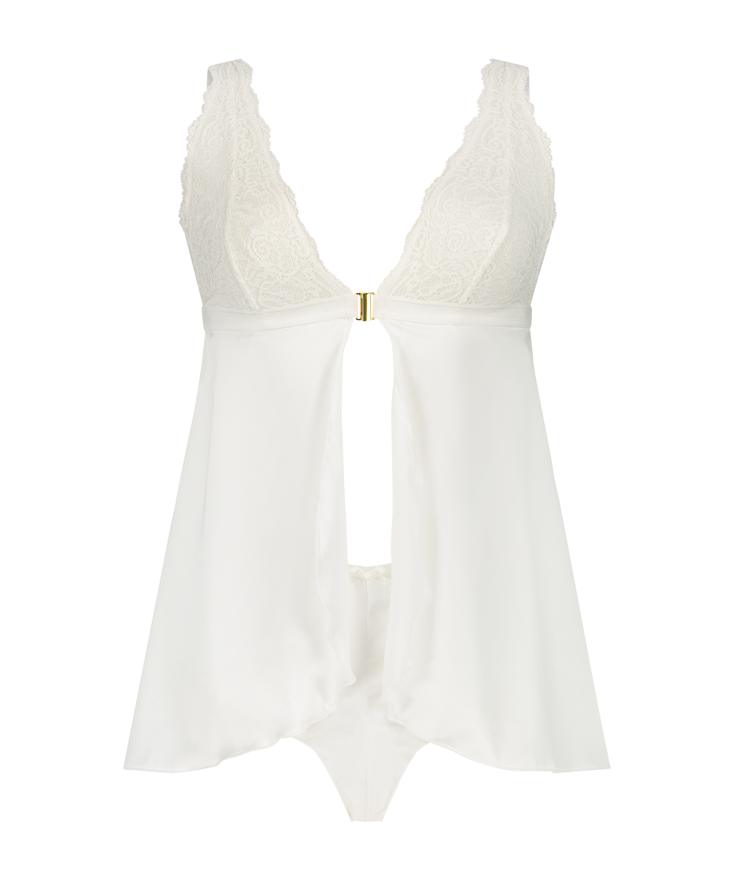 Babydoll Satin Mariah, Blanc, main