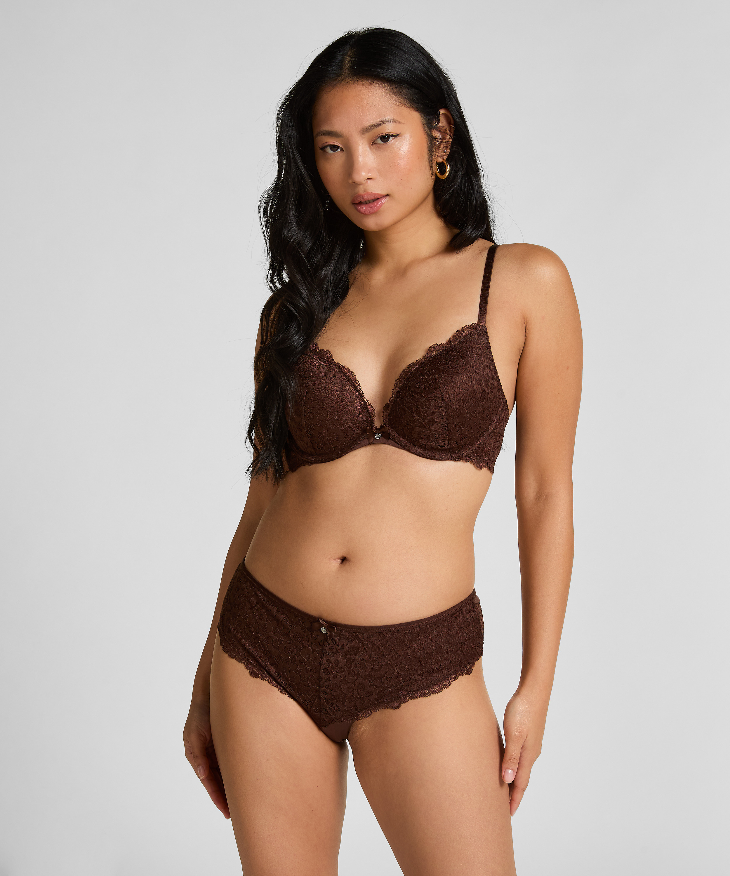 Slip br&eacute;silien Marine, Marron, main