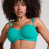Haut de bikini sans bretelles préformé à armatures Scallop Taille E +, Vert