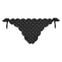 Bas de bikini brésilien Scallop Goddess, Noir