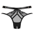 Culotte brésilienne fendue à l'entrejambe Nadia, Noir
