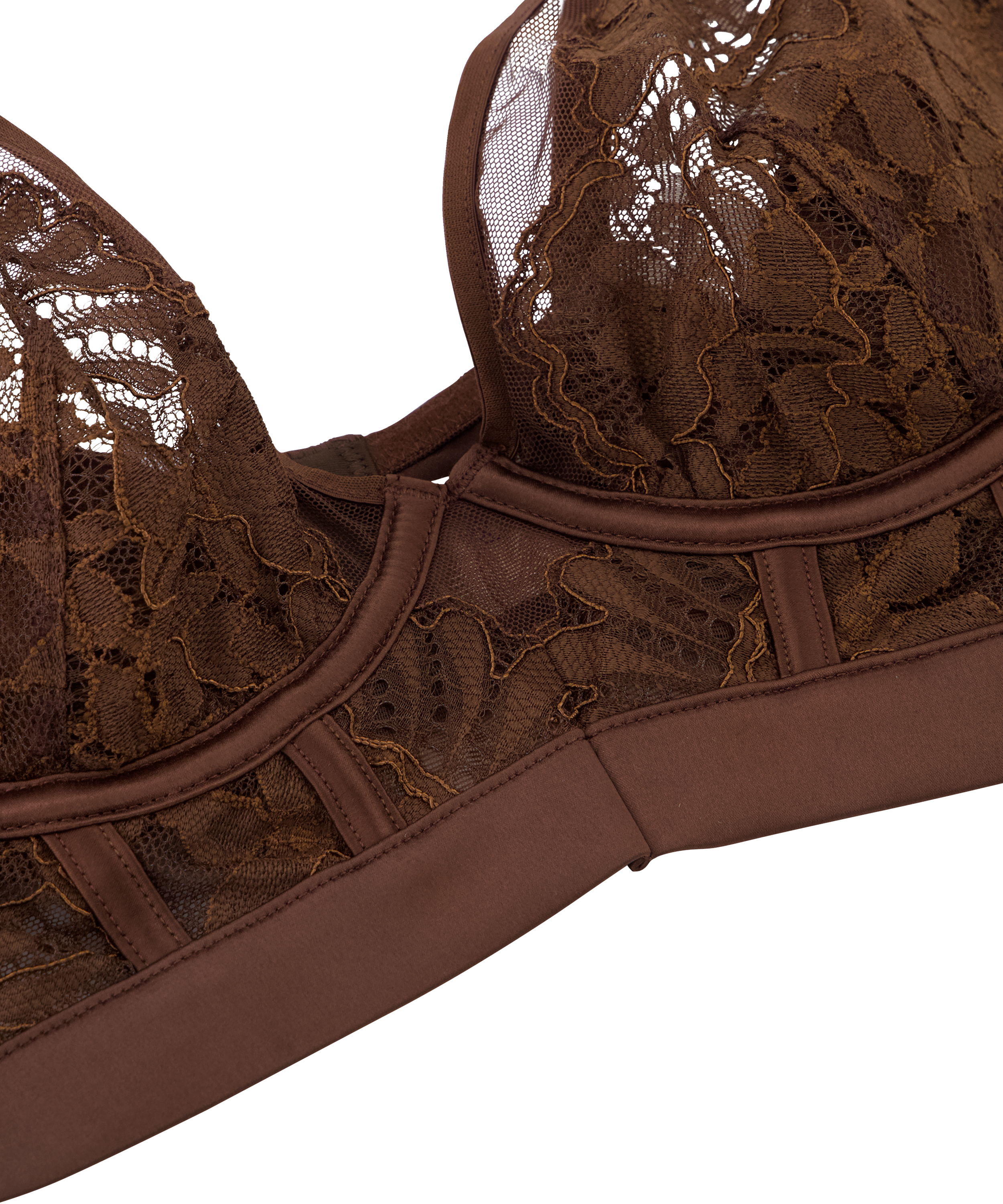 Soutien-gorge à armatures non préformé Indigo, Marron, main