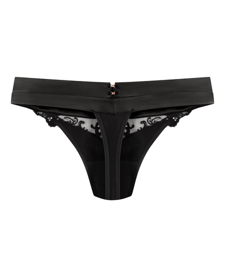 String échancré Sveta, Noir