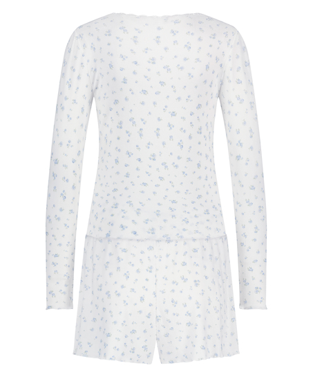 Ensemble pyjama c&ocirc;tel&eacute;, Bleu