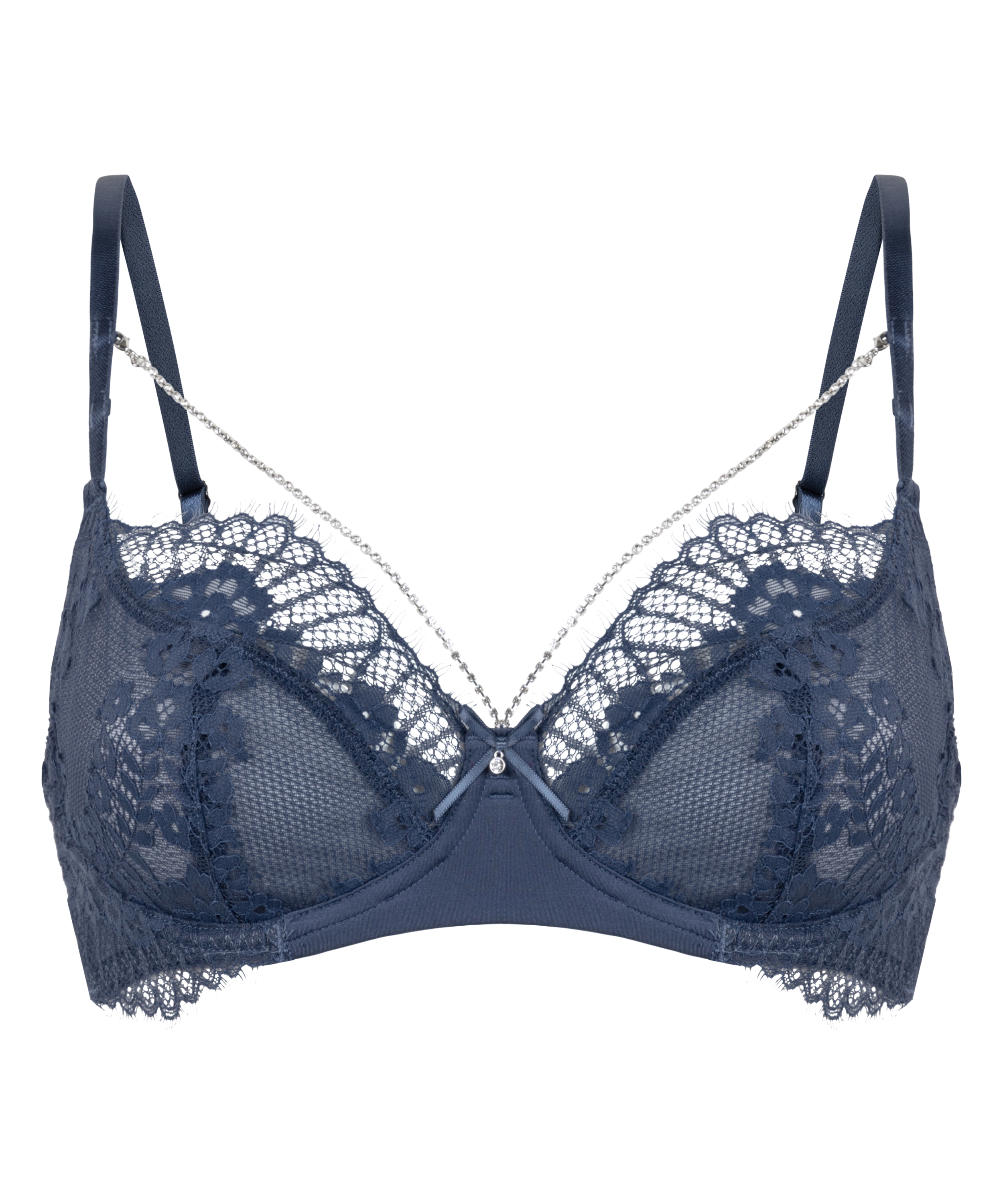 Soutien-gorge rembourré à armatures Pearlene, Bleu, main