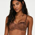 Soutien-gorge &agrave; armatures pr&eacute;form&eacute; sans bretelles Angie Nude, marron