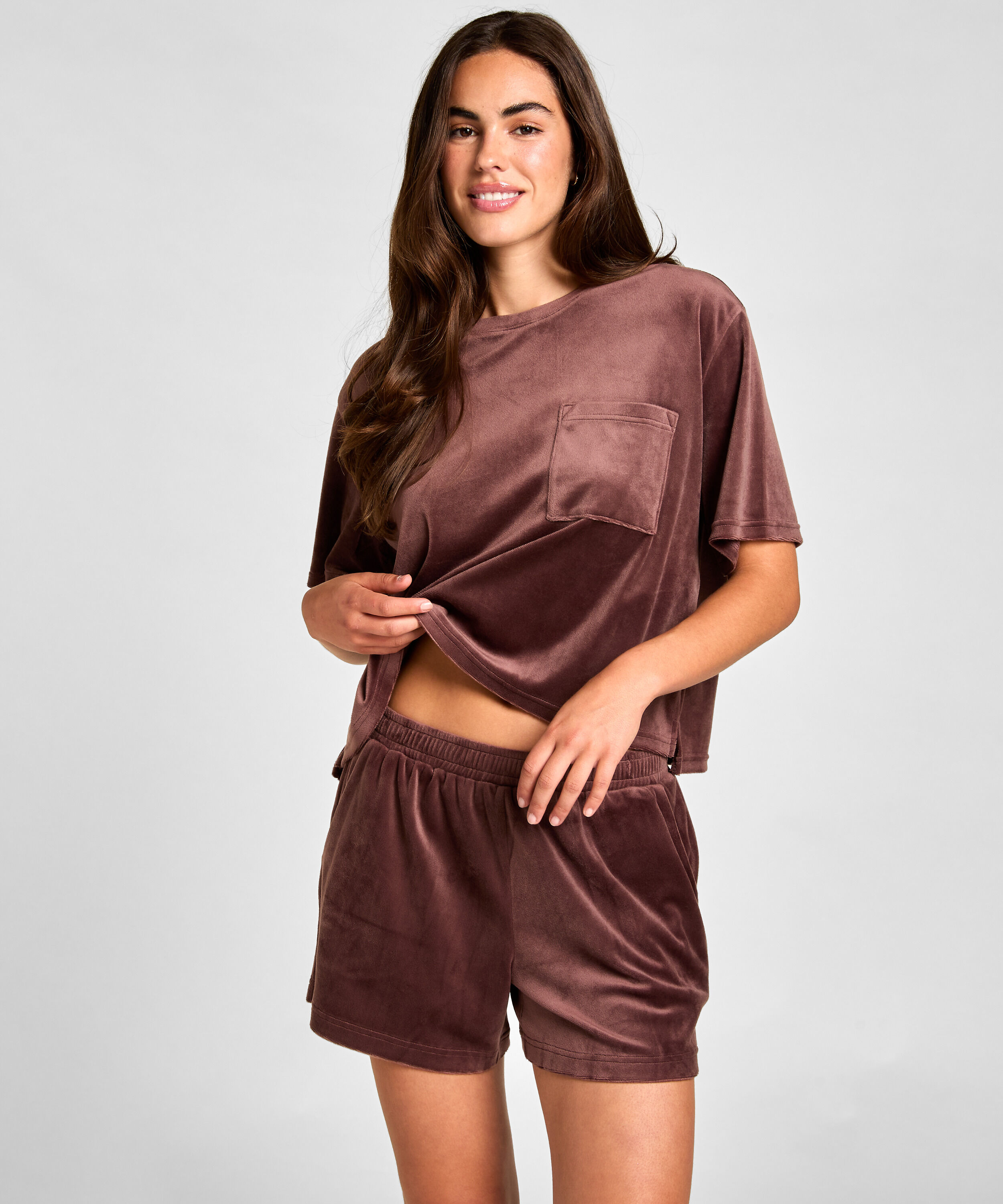 Top Velours Pocket