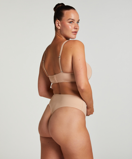 Soutien-gorge push-up sans bretelles à armatures préformé Smooth, Beige