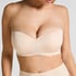 Soutien-gorge push-up sans bretelles à armatures préformé Smooth, Beige