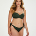 Bas de bikini br&eacute;silien Tonal Leo, Vert