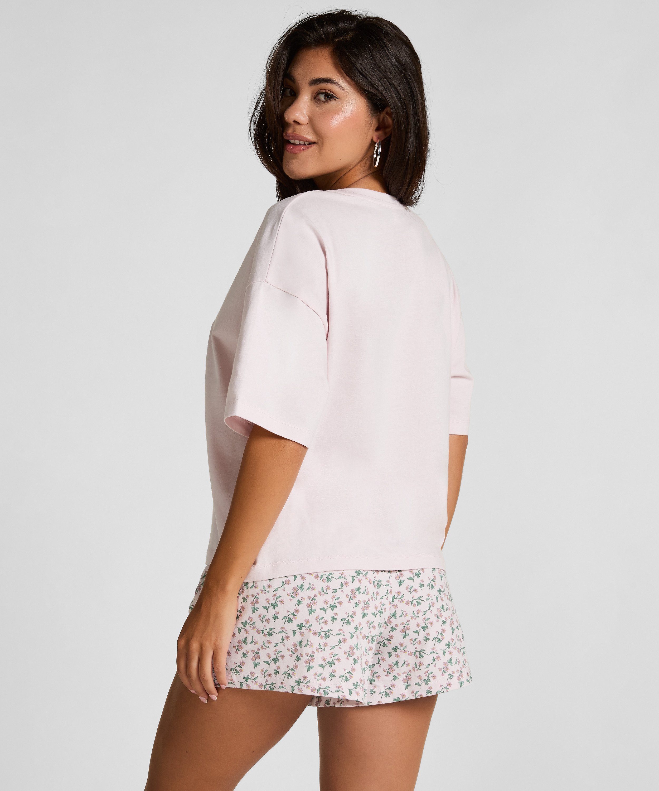 Pyjama Set Cotton Jersey Short, Violet, main