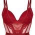 Soutien-gorge à armatures préformé push-up et longline Coco, Rouge