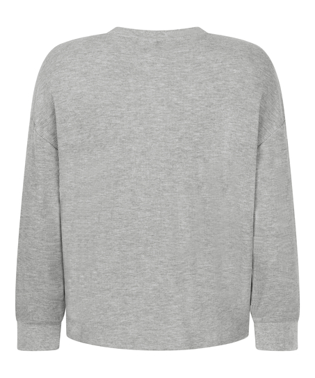 Haut gaufre Henley, Gris