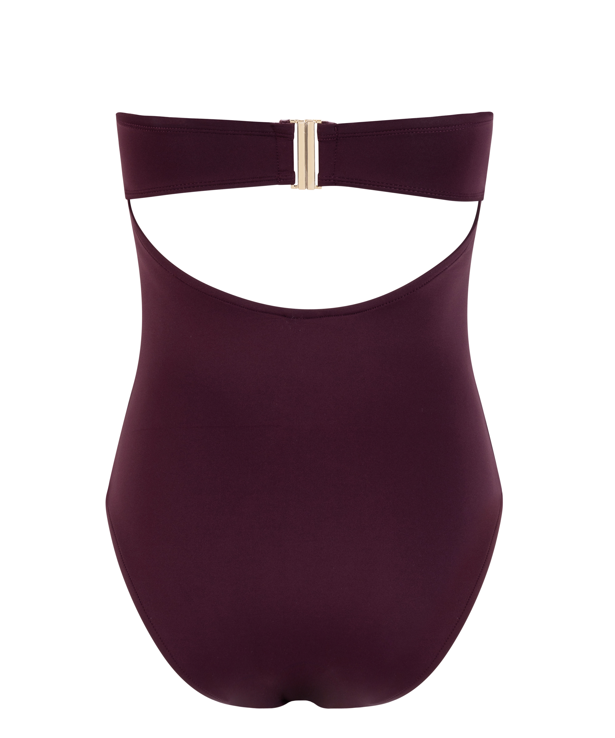 Maillot de bain bandeau en néoprène, Violet, main