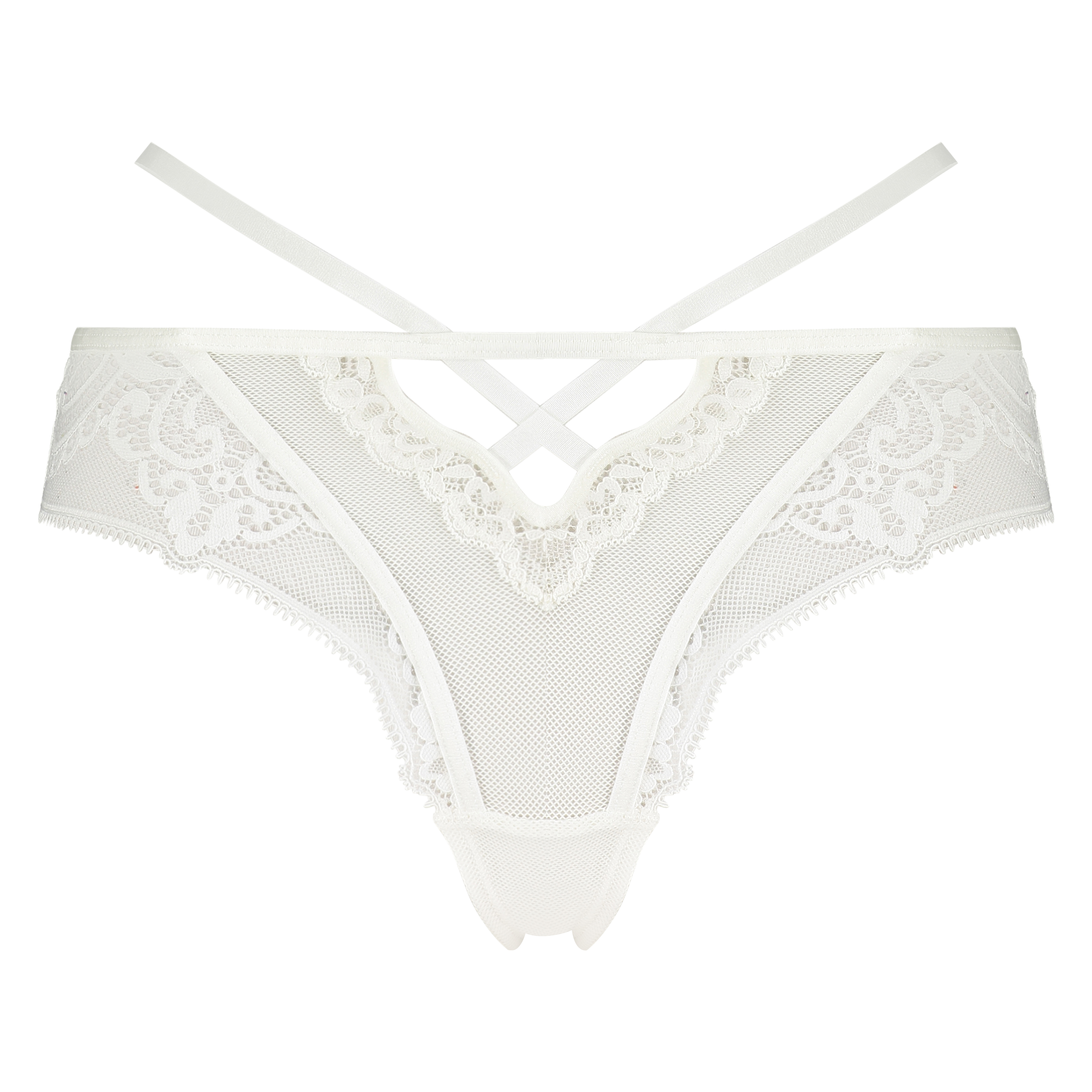 Slip br&eacute;silien Anita, Blanc, main