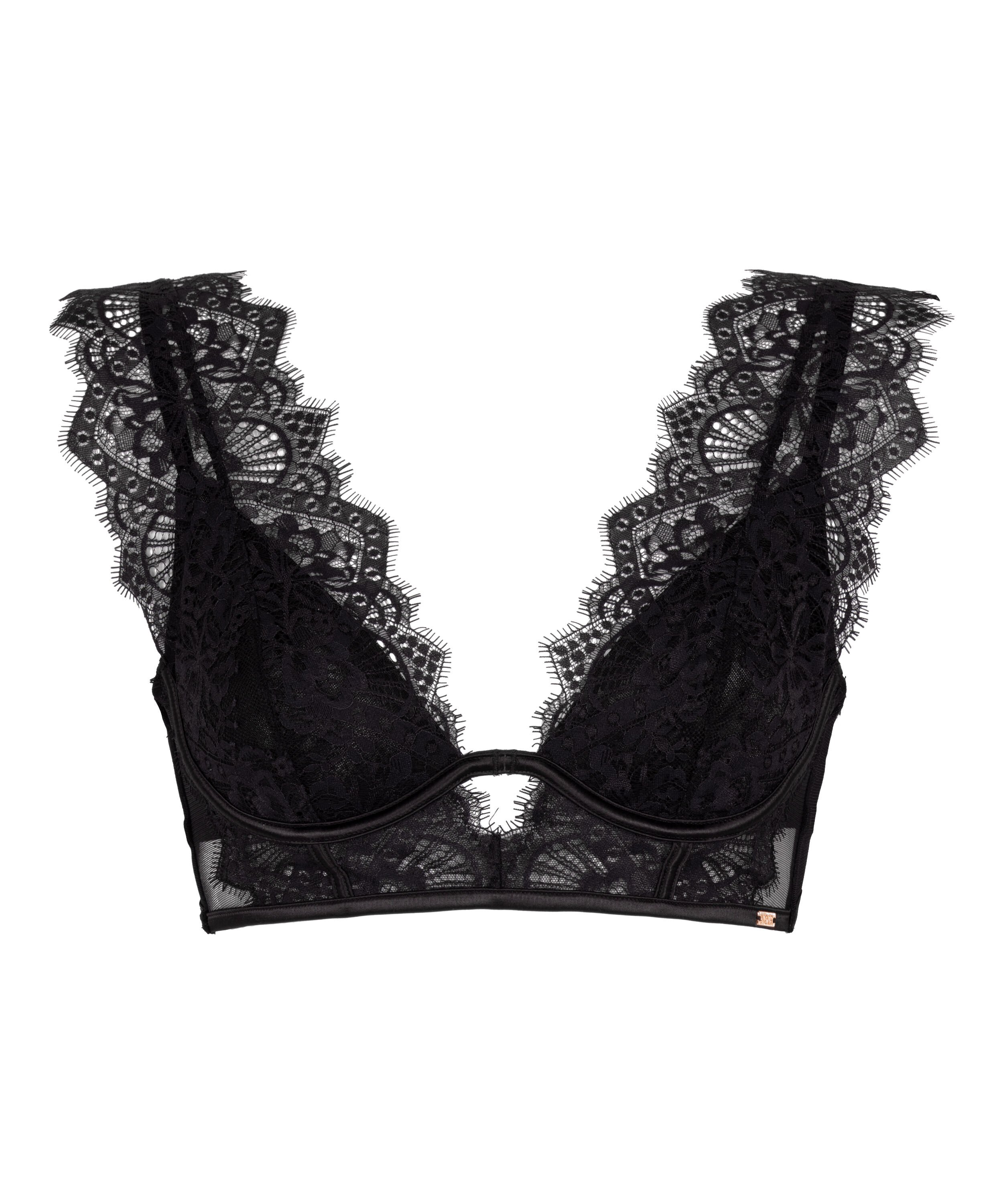 Soutien-gorge bustier non-rembourr&eacute; &agrave; armatures Zoe, Noir