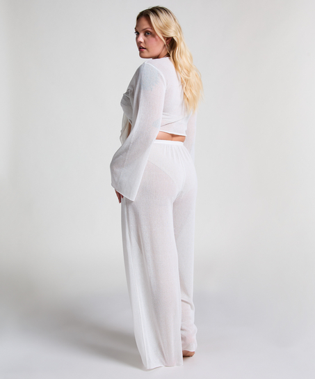 Pantalon de plage en maille, Blanc