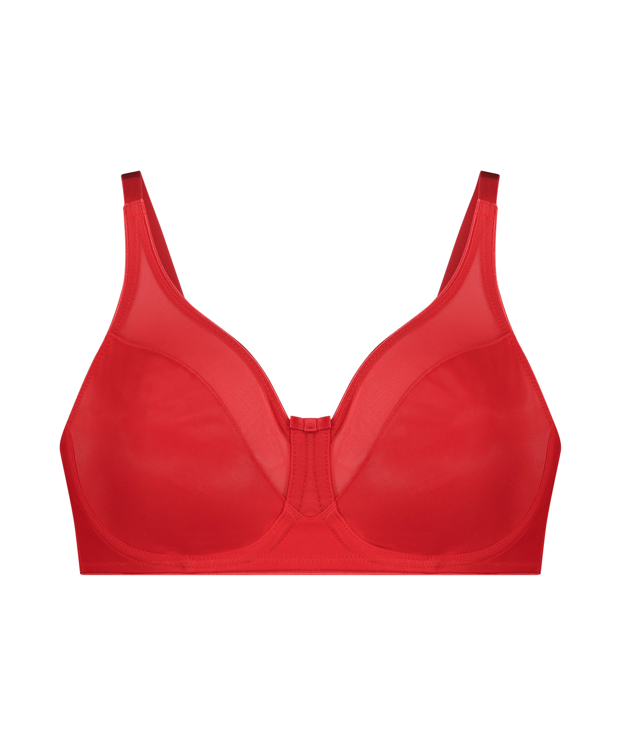 Soutien-gorge à armatures non-préformé minimiseur Nina, Rouge, main