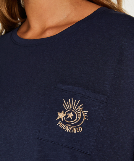 Haut de pyjama, Bleu