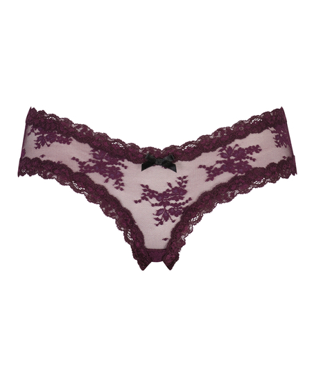 Slip brésilien V-shape Mesh, Violet