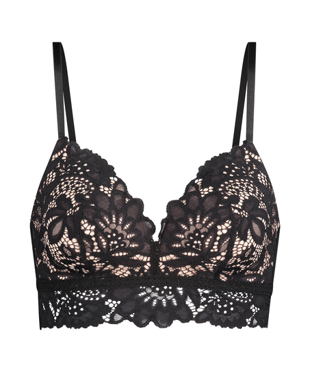 Soutien-gorge préformé sans armatures longline Shiloh, Noir