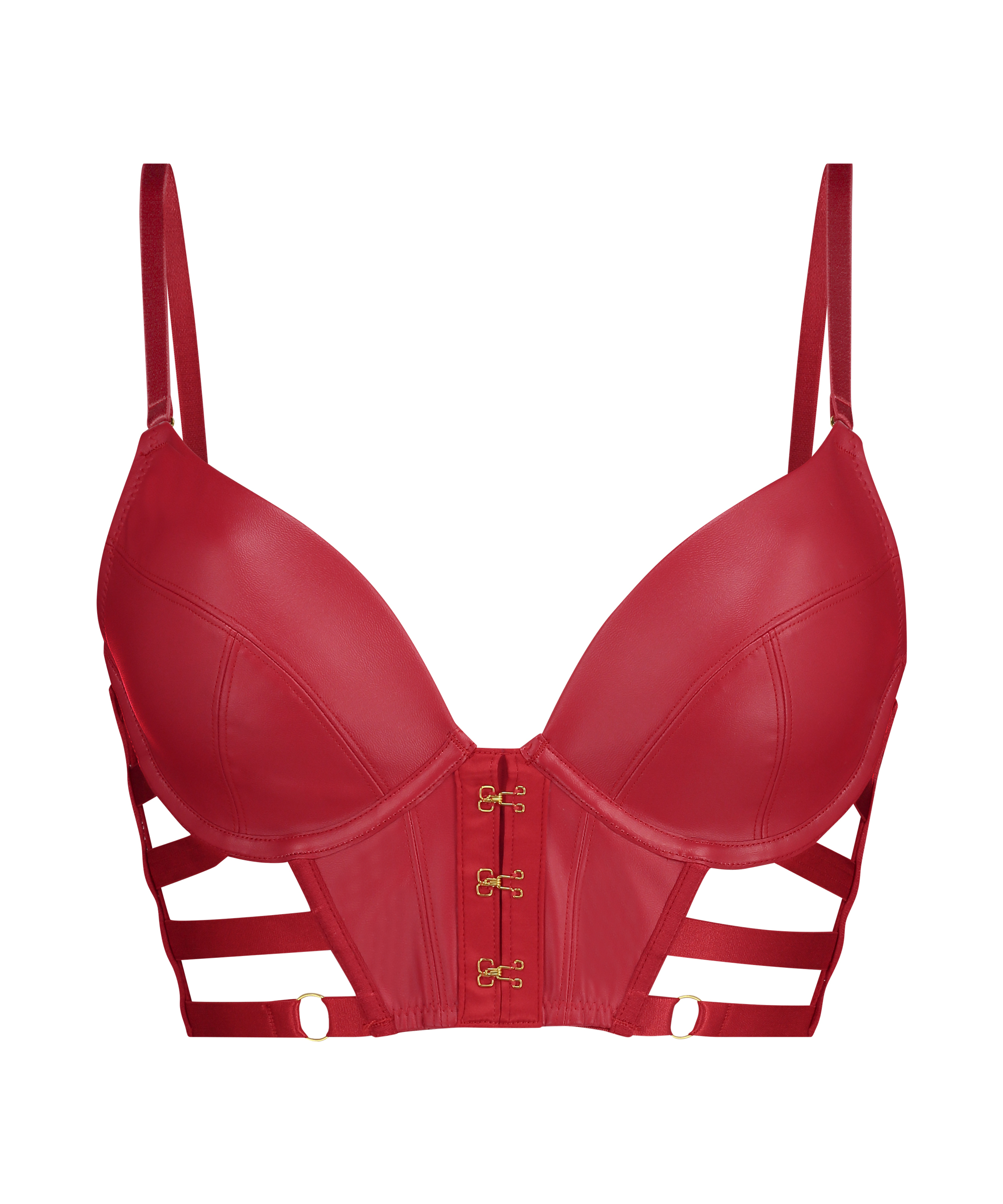 Soutien-gorge rembourré à armatures Vicky, Rouge, main