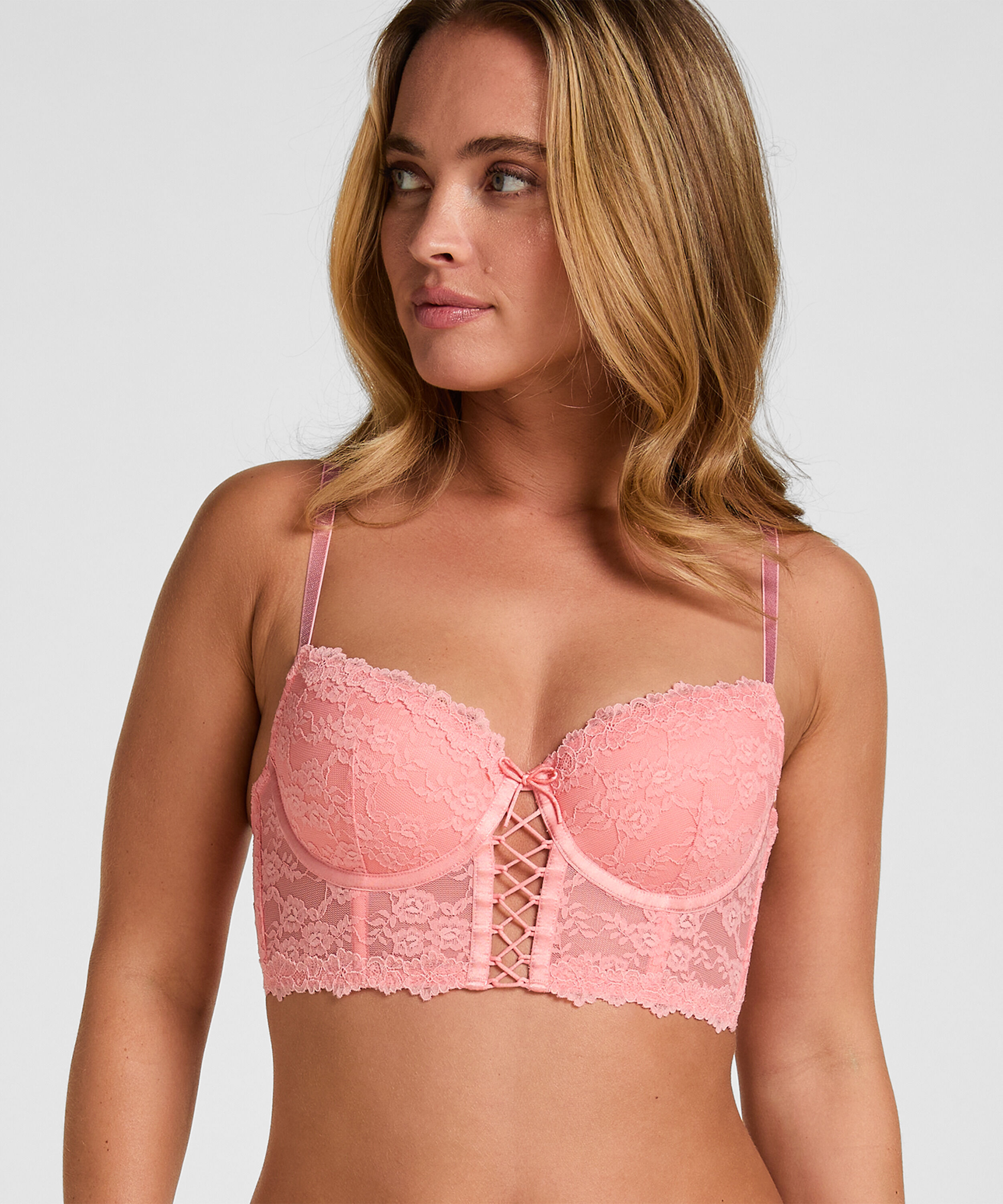 Padded Underwired Longline Bra Aveline, Rose Padded Underwired Longline Bra Aveline, Rose