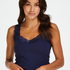 Camisole dentelle Top Rib, Bleu
