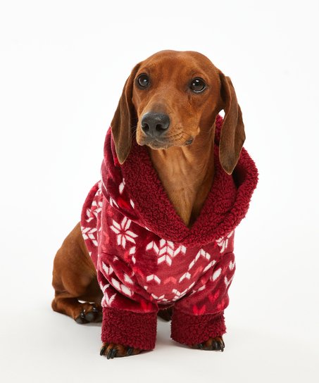 Onesie chiens en polaire, Rouge